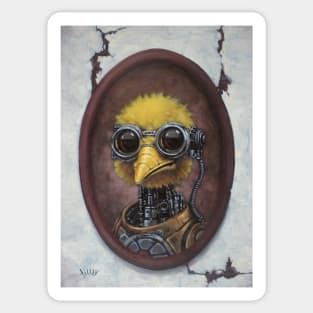 Cyborg Bird | Bird Future | Muppet Robot | Robot Birds | Bird Machine Sticker